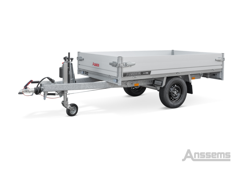 Anssems KLT1-Pro 1350 achterwaartse kipper enkelasser L.251 × Br.150cm