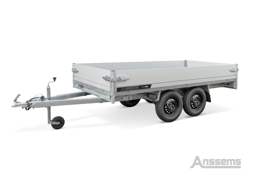 Anssems PLT-Pro 750 plateauwagen tandemasser ongeremd L.305 × Br.150cm