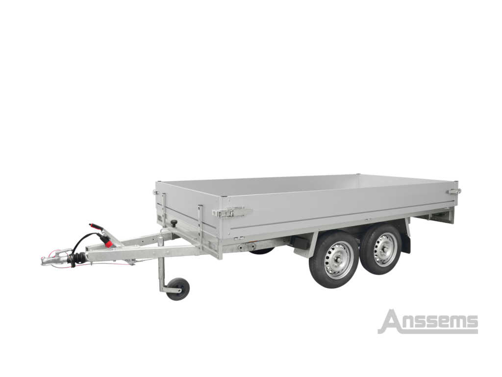 Anssems PLTT 1350 plateauwagen tandemasser geremd L.305 x Br.150cm