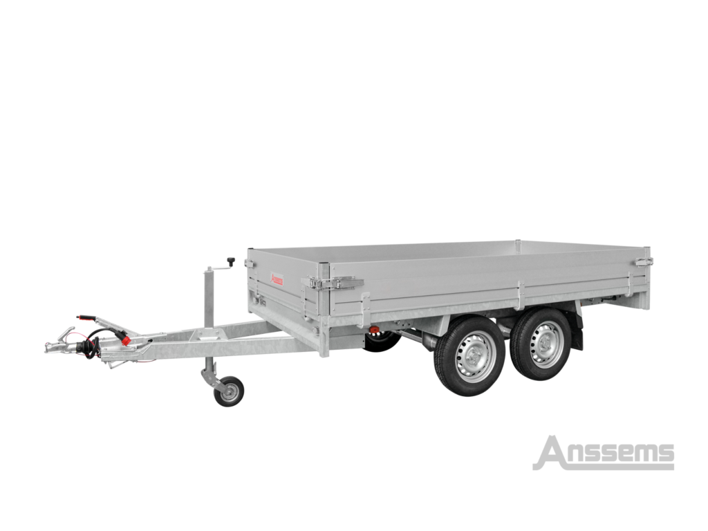 Anssems PSX 2000 plateauwagen tandemasser geremd L.405 x Br.178cm