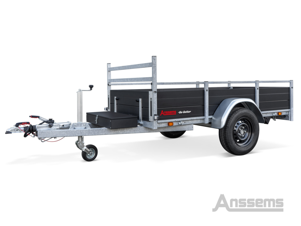 Anssems BSX 1350 bakwagen enkelasser geremd L.251 × Br.130cm Go-Getter