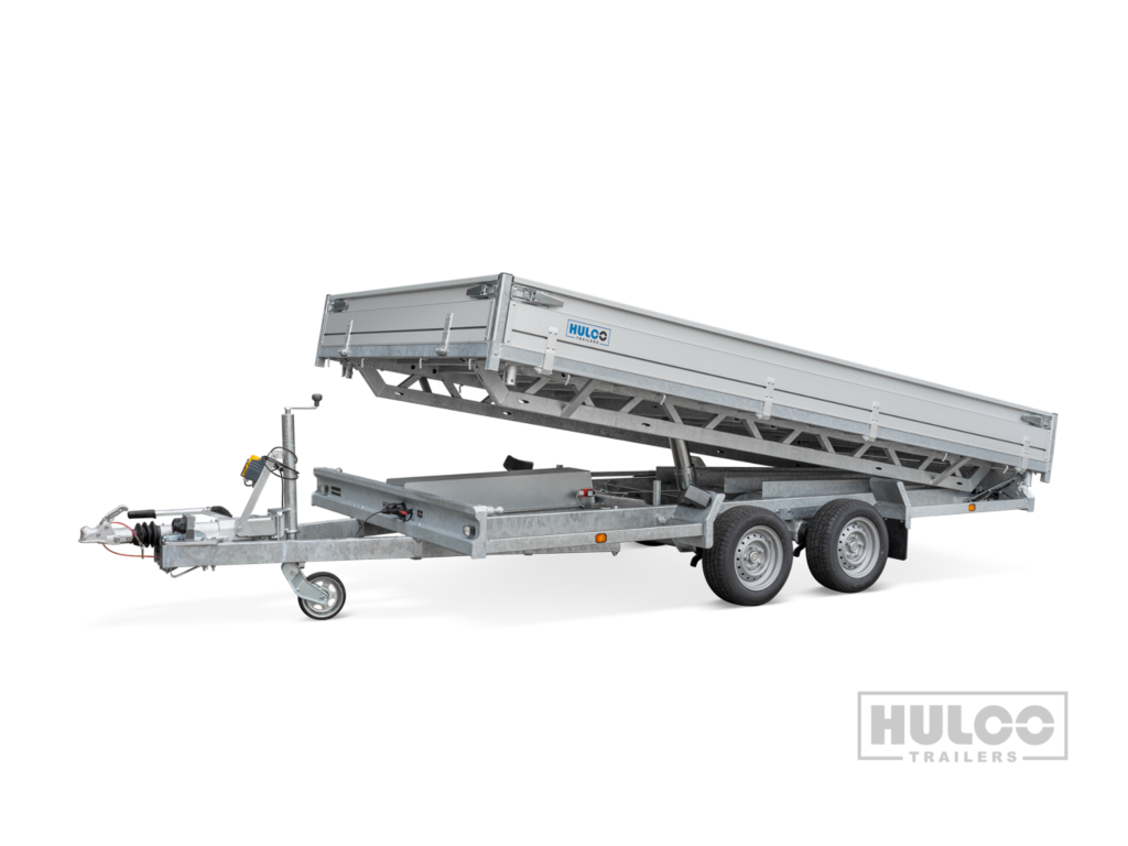 Hulco Benax 2 3500 3-zijdige kipper tandemasser L.405 × Br.203cm