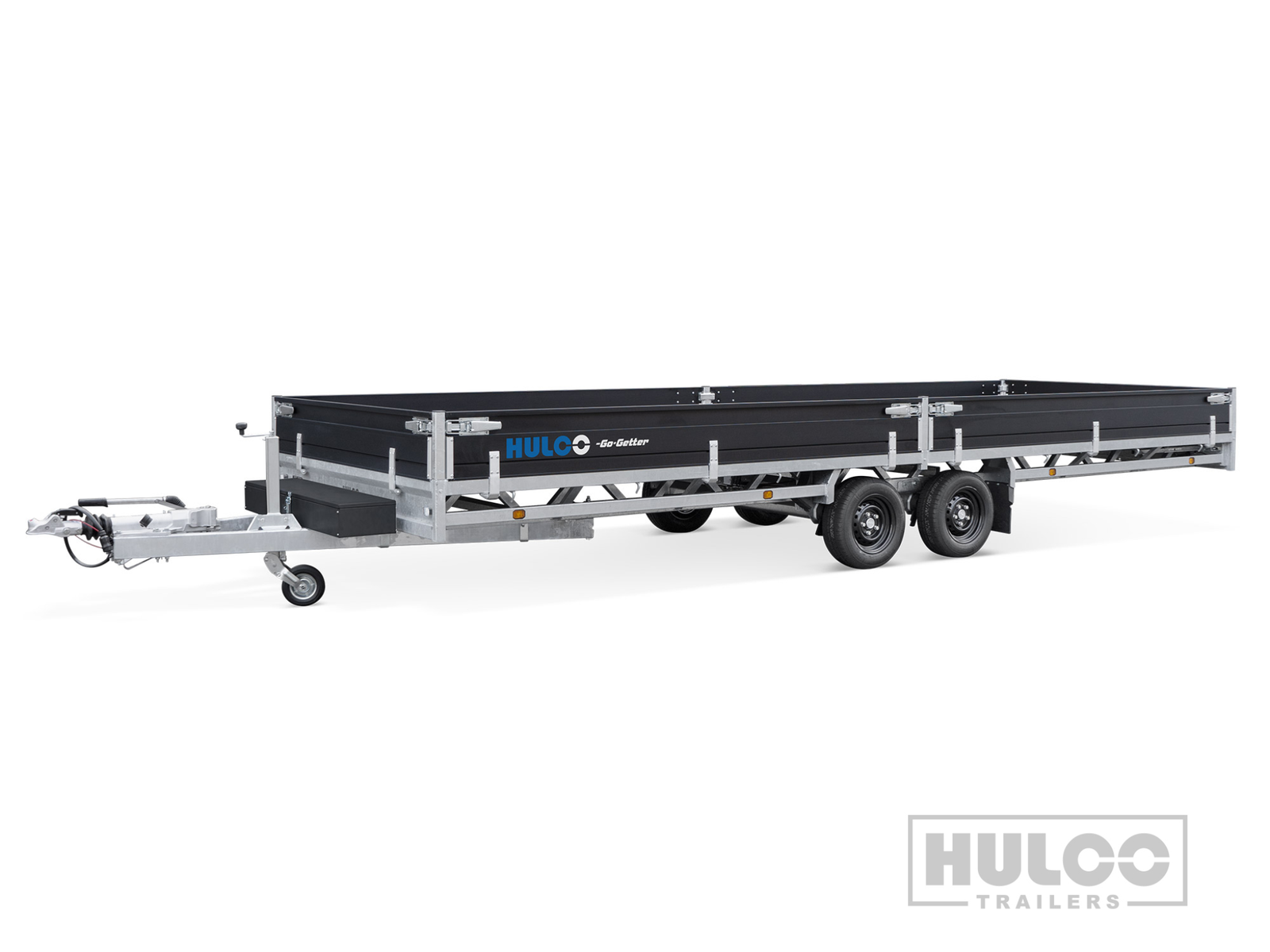 Hulco Medax-2 3500 plateauwagen geremd L.611 x Br.203cm Go-Getter