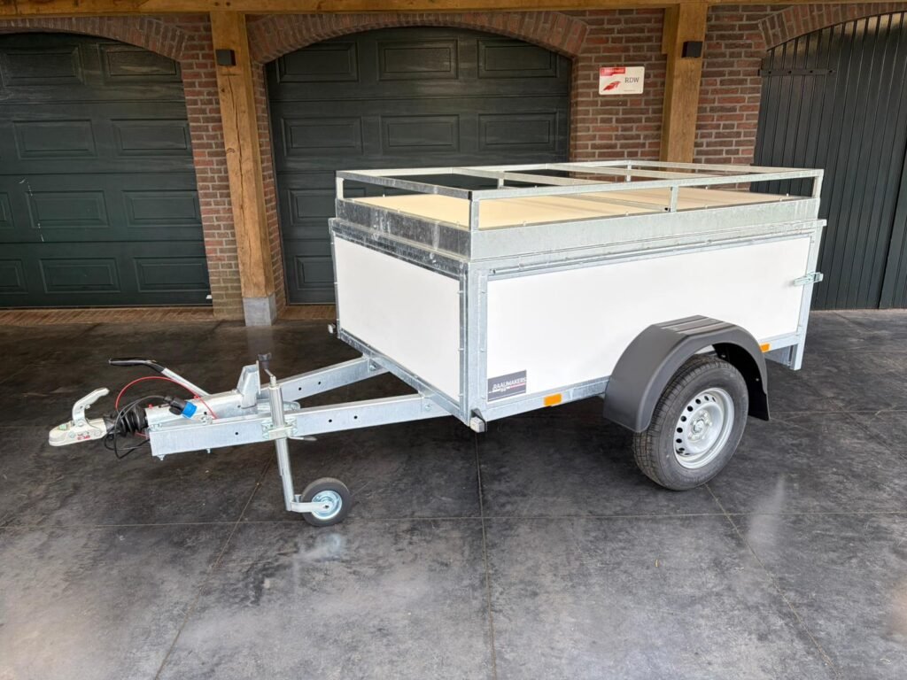 Syma bagagewagen enkelasser geremd L.200 x Br.131cm wit