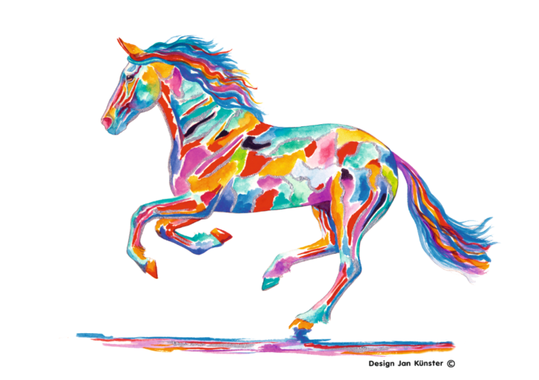 Motief gallop (430 x 330 mm), meerkleurig