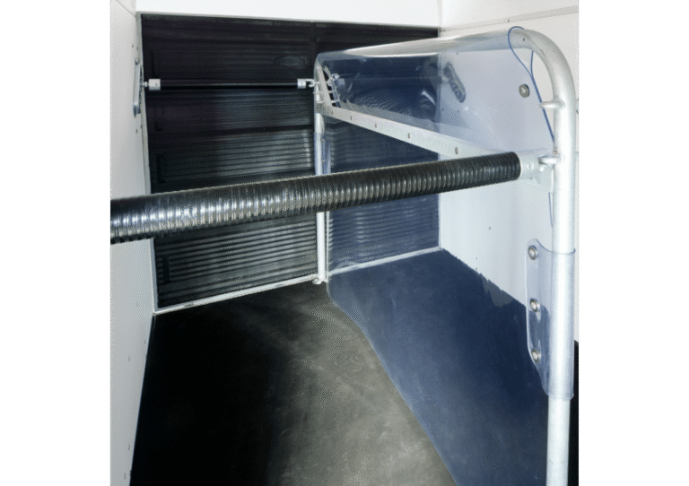 Transparant PVC tussenschot met bovendeel (stokmaat 155 cm)