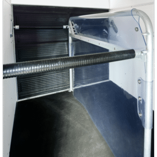 Transparant PVC tussenschot met bovendeel (stokmaat 165 cm).